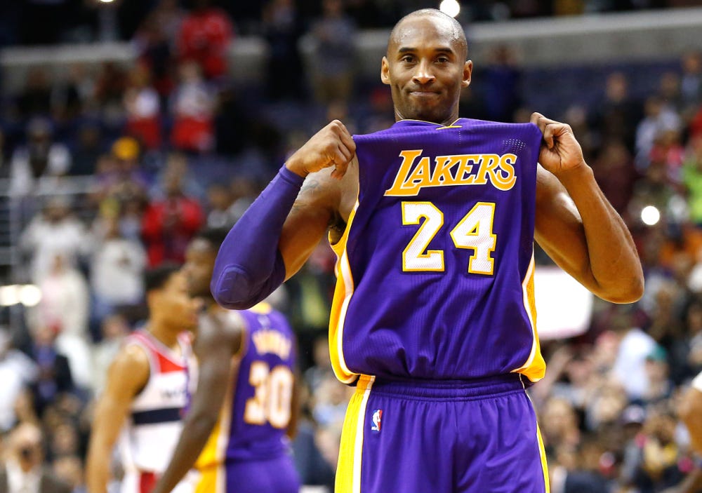 kobe bryant grabbing jersey